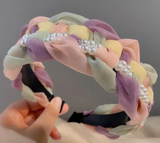 Braided Pearl Headband