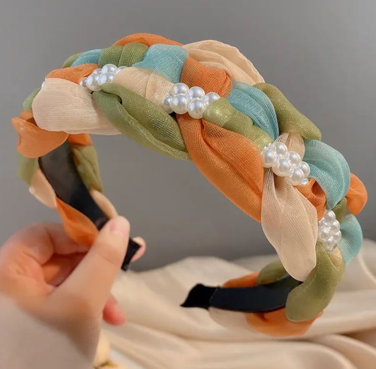 Braided Pearl Headband